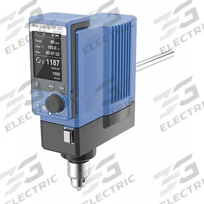 IKA Overhead Mixer: 2,000 RPM Max Speed, 200 N-cm, 100,000 cps Max Viscosity - High-Torque Overhead Stirrers
