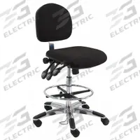 Ergonomic Chair: Fabric, Armless, Ht Range 21 in to 31 in, 19 in Seat Wd, 17 in Seat Dp, 5 Casters (MPN LAT-DFB-TLC-WW-BLACK). Key specifications — Foot Support: Yes; Back Tilt Backward: 80°; Back Tilt Forward: 105°; Base Material: Aluminum; Brand: BENCHPRO; Product Type: Ergonomic Chair; ESD-Safe: Not ESD Safe; Seat Tilt Backward: 10°.