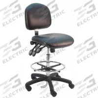 Ergonomic Chair: Vinyl, Armless, Ht Range 21 in to 31 in, 19 in Seat Wd, 17 in Seat Dp, 5 Casters (MPN LNT-DCRB-TLC-WW-BLACK). Key specifications — Foot Support: Yes; Back Tilt Backward: 80°; Back Tilt Forward: 105°; Base Material: Nylon; Brand: BENCHPRO; Product Type: Cleanroom Ergonomic Chair; Cleanroom Class: ISO 5; ESD-Safe: Not ESD Safe.