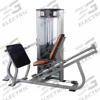 PROMAXIMA Angled Leg Press: Steel, Powder Coated, Gray, Orange, Vinyl, 90 in Overall Lg - Hip & Leg Machines