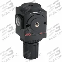ARO Regulator: Aluminum, 1/2 in NPT, 240 scfm, 200 psi, 250 psi Max Op Pressure, Knob, 2000 Series (MPN R37341-300). Key specifications — attr111664: No; attr111400: 2000; attr111627: ARO.