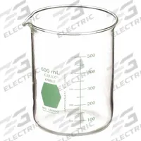 KIMBLE Colorware Beaker: 600 mL, 20.28 fl oz, A, Low Form, Type I, Green, Borosilicate Glass (MPN 14000G-600). Key specifications — attr1371034: Type I; attr1371051: KIMBLE; attr1371062: Green.