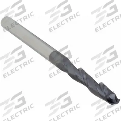 APPROVED VENDOR Ball End Mill: Carbide, AlTiN Coated, 2 Flute, 1/4" Mill Dia, 1-1/2" LOC - General Purpose Carbide Ball End Mills