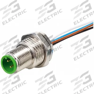 MURRELEKTRONIK Cordset: M12 Male – Rear Mounting Receptacle, A, 12 Pins - M12 Receptacles for Signal & Low-Power Applications