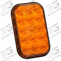 GROTE Stop/Turn/Tail Light: LED, Turn Signal Light, Amber, Rectangular, 3 7/16 in Overall Ht (MPN G4503). Key specifications — Standards: FMVSS 108; Electrical Connection: Female Pin; Brand: GROTE; Installation Type: Permanent; Lens Color: Amber; Mount Type: Grommet; Lighting Technology: LED; Light Type: Turn Signal Light.