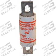 Semiconductor Fuse: A60X Series, Fast-Acting, 350 A, 600 V AC, Non-Indicating (MPN A60X350-4). Key specifications