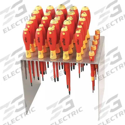 WIHA Insulated Screwdriver Set: 21 or More Pieces, 30 Pieces, Phillips/Slotted/Square Tip - Insulated Precision Screwdriver Sets