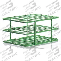Tube Rack: 3 5/8 in Overall Wd, 2 1/2 in Overall Ht, 5 in Overall Lg, Steel, Green, (24) Places (MPN F18788-1600). Key specifications — Material: Steel; Mounting Location: Benchtop; Color: Green; Product Type: Test Tube Rack; Total Holding Capacity: (24) Places; Brand: SP SCIENCEWARE.