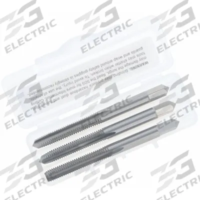 CLE-LINE Tap Kit: #10-24 UNC, H3 / 2B, 4 Flute, High Speed Steel (MPN C62020) - Three-Piece Hand Tap Sets