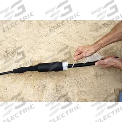 3M Cold Shrink Insulator: 2.22 in I.D. Before Shrinking, 0.75 in I.D. After Shrinking, 8.8 in Lg (MPN QI-20/44-195-S). Key specifications — Color: Black; Material: EPDM Rubber.