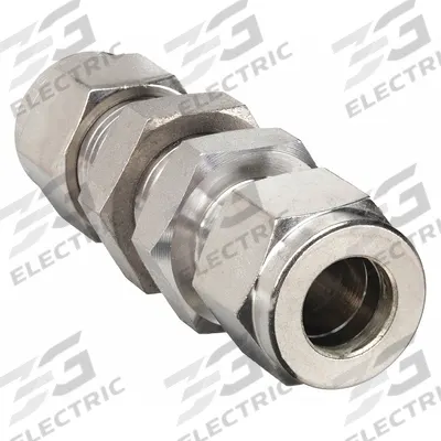 PARKER Compression Fitting Union: 1/4 in OD x 1/4 in OD Fitting Size - Double-Ferrule Stainless Steel Fittings