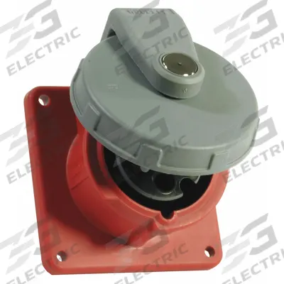 HUBBELL Pin and Sleeve Receptacle: Red, 480V AC, Single Phase, 100 A, 2 Pole, 3 Wire - Watertight Receptacles