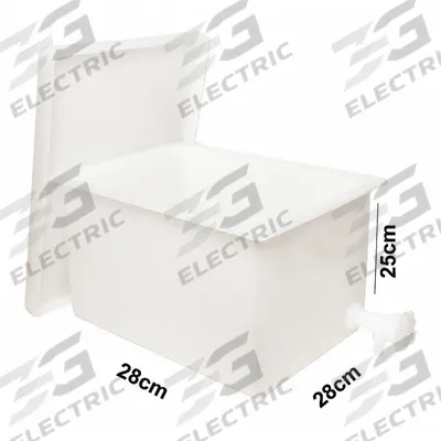APPROVED VENDOR Tank with Lid and Faucet: Rectangular, HDPE, 19 L, 11 in Overall Lg - Rectangular Lab Trays