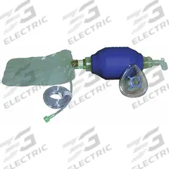 FIRST VOICE CPR Bag Valve Mask and Tubing: Plastic/Rubber, Reusable (MPN BVM01-A). Key specifications — Brand: FIRST VOICE; Disposable: Reusable; Includes: Resuscitation Bag; Material: Plastic; Standards: AHA Compliant.