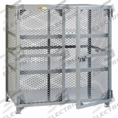 LITTLE GIANT Bulk Storage Locker: 49 in x 33 in x 52 in, 2 Fixed Shelves, Legs, Gray - Industrial Ventilated Shelf Cabinets