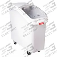 RUBBERMAID COMMERCIAL PRODUCTS Ingredient Bin: 100 qt Capacity, White, 28 in Overall Ht (MPN FG360088WHT). Key specifications — Lid Included: Yes; Brand: RUBBERMAID COMMERCIAL PRODUCTS; Color: White; NSF Certified: Yes.