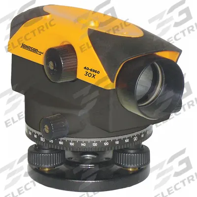 JOHNSON LEVEL Automatic Level: Wire-Hung, 30X, 40 mm Aperture, 400 ft Working Range (Max) - Optical Levels