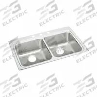 JUST MANUFACTURING Bowl Drop-In Sink: 33 in Overall Lg, 22 in Overall Wd, 4 1/2 in Bowl Dp, 2 Bowls (MPN DLADA2233A451-J). Key specifications — Brand: JUST MANUFACTURING; Color Family: Silver/Gray.