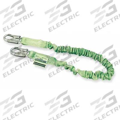 MILLER BY PIP Shock-Absorbing Lanyard: Tubular Webbing, Steel Snap Hook, Steel Snap Hook - General Fall Protection Shock-Absorbing Lanyards