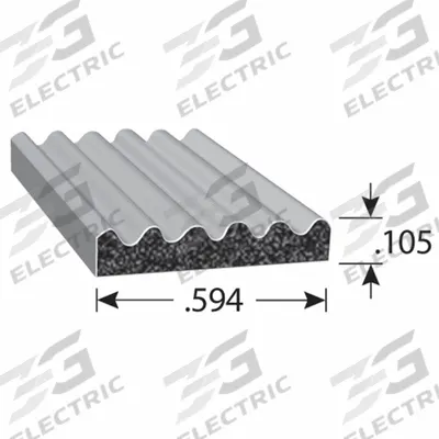 TRIM LOK Seal: Flat, Self-Adhesive Mounting, High-Strength, EPDM, 100 ft Overall Lg - Ribbed-Section Foam Rubber Seals