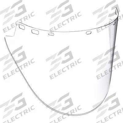 JACKSON SAFETY Face Shield Visor: 20 in Overall Wd, 10 in Overall Ht, 0.06 in Overall Thick - General Purpose Replacement Visors