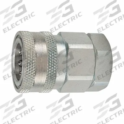 PARKER Coupler: 1/4 in, Steel, 6,500 psi Max. Working Pressure @ 70 F, 1/4"-18 Thread Size - H Series Hydraulic Quick-Connect Coupling Bodies