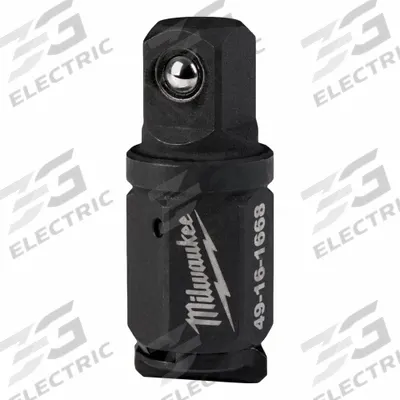 MILWAUKEE Anvil Adapter: 3/8 in Input Drive Size, Black Oxide, 3/8 in Output Drive Size - 3/8" Drive Impact Socket Adapters
