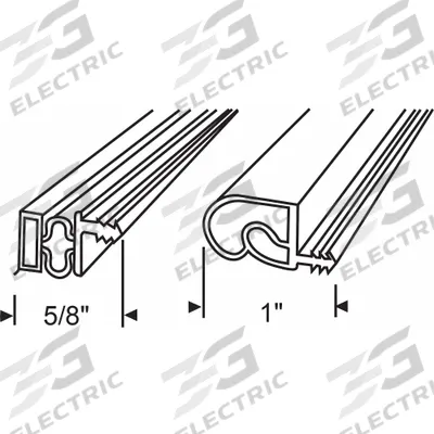 APPROVED VENDOR Door Weatherstripping: Magnetic, Magnetic Mounting, Vinyl - Door Perimeter Seal Kits
