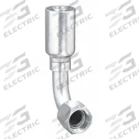 WEATHERHEAD Hydraulic Crimp Fitting: Steel x Steel, 90° Elbow, -5 For Hose Dash Size, JIC x Crimp (MPN 05E-665). Key specifications — Fitting Gender: Female x Genderless; Fitting Connection Type: JIC x Crimp; Thread Size: 1/2"-20; For Hose Dash Size: -5; Brand: WEATHERHEAD.