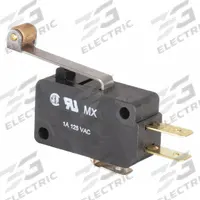 HONEYWELL Miniature Snap Action Switch: Roller Lever Actuator, 1NO/1NC, Quick Connect (MPN V7-7D17D8-207). Key specifications — AC Contact Rating: 1 A @ 125 V; Electrical Connection: Quick Connect; Series: V7; Brand: HONEYWELL.
