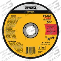 DEWALT Abrasive Cut-Off Wheel: Type 1, 6" x 0.045" x 7/8", Ceramic, 24 Grit, Flexvolt (MPN DWAFV86045). Key specifications — Series: Flexvolt; Brand: DEWALT.