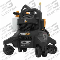 POWERPLAY Electric Pressure Washer: Cart, 120 V – Single-Phase, 2,050 psi, 1.5 gpm (MPN SPYD2050Y). Key specifications — Burner Fuel: Electric; Pump Drive: Direct; Brand: POWERPLAY; Water Intake: Cold Water Only.