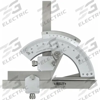INSIZE Bevel Protractor: 5 7/8 in Blade Lg, 0°to 320°, 2 min Graduations - Bevel Protractors