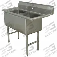 ADVANCE TABCO Scullery Sink: 2 Bowls, 43 in Overall Ht, 53 in Overall Lg, 29 1/2 in Overall Wd (MPN FC-2-2424-X). Key specifications — Brand: ADVANCE TABCO.