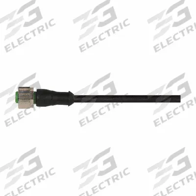 MURRELEKTRONIK Cordset: M12 Female Straight X Bare Wire, 5 Pins, Black, PUR, 5 m Cable Lg - Single-Ended Cordsets with PUR Jacket for Twisting Applications