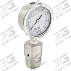 KODIAK Pressure Gauge with Diaphragm Seal: 0 psi to 160 psi, KC301/DSM35FLUSH, 2 1/2 in Dial, Bottom (MPN KC301L25160/DSF14-M). Key specifications — Brand: KODIAK; Gauge Case Liquid: Glycerin; Seal Fill Liquid: Mineral Oil; Gauge Case Material: 304 Stainless Steel; Seal Lower Housing Material: 316 Stainless Steel; Accuracy: ±1.60%; Gauge Wetted Parts: Stainless Steel.
