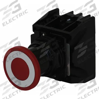 EATON Mushroom Head Push Button: 30 mm, Metallic, Mushroom Head Profile - Mushroom-Head Push Buttons
