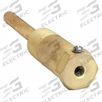 JOHNSON CONTROLS Immersion Well: Direct Mount with Setscrew, Brass, Brass, 0.26 in Inside Dia (MPN TE-6300W-101). Key specifications — Maximum Insertion/Bulb Length: 2-3/8 in, 4-2/3 in; Shank Material: Brass; Connection Material: Brass; Thermowell Type: Direct Mount with Setscrew; Brand: JOHNSON CONTROLS.
