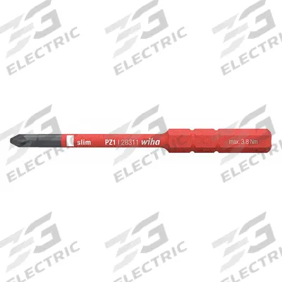 WIHA Insulated Screwdriver Blade: Pozidriv Head, Insulated Screwdriver Blade - Insulated Driver Bits
