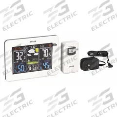 TAYLOR Wireless Thermometer: 20%to 95% Humidity Range, Outdoor Humidity/Outdoor Temp, Wireless (MPN 1736). Key specifications — Primary Scale: Outdoor Humidity/Outdoor Temperature; Secondary Scale: Date/Day/Indoor Temperature/Indoor Humidity/Time; Display Type: Digital; Brand: TAYLOR.
