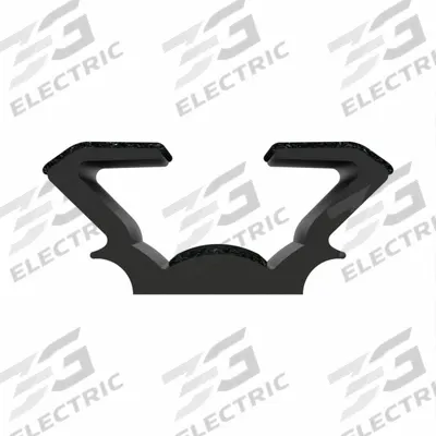 FAIRCHILD Edge Trim: Double Gripping Finger, 8 ft Overall Lg, EPDM Outer - Window Channel Edge Seal