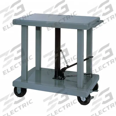 WESCO Lift Table: Not Powered, 2,000 lb Load Capacity, 36 in L x 24 in W - Manual Post-Lift Tables
