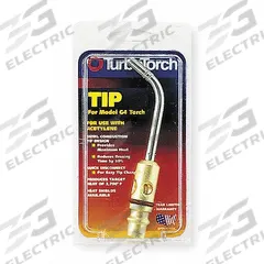 TURBOTORCH Hand Torch Tip: Swirl Flame, External Lighter, For Use With G-4/PLF-A5, 3/16 in (MPN 0386-0101). Key specifications — Compatible Torch Manufacturer Part Number: G-4; Tip Size: 3/16 in; Connection Type: Quick Connect; Manufacturer Part Number: 0386-0101; Brand: TURBOTORCH.