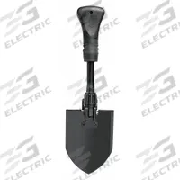 GERBER Round Point Folding Shovel: Steel Blade, 14 ga, Straight Handle Type, 9 1/4 in Handle Lg (MPN 22-41578). Key specifications — Blade Color: Black; Handle Color: Black; Blade Material: Steel.