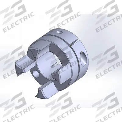 RULAND MANUFACTURING Jaw Coupling Hub: MJC80 Coupling Size, 79.4 mm Outside Dia, Metric - Zero-Backlash Curved Jaw Coupling Hubs
