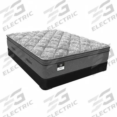 SEALY Bed Mattress: Full, Soft, Knit Fabric, 13 in Overall Ht, 54 in Overall Wd - Decorah by Sealy