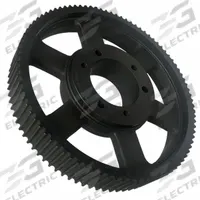 APPROVED VENDOR Timing Belt Pulley: Curvilinear, Bushed, For HTD Timing Belt Section, 112 Teeth (MPN QD112-14M-55). Key specifications — Brand: APPROVED VENDOR; Finish: Black Oxide; For Belt Series: PowerGrip® HTD®; For Bushing Size: F.