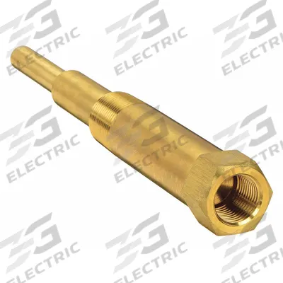 APPROVED VENDOR Threaded Thermowell: Brass, For 18 in Stem Lg, 18 in Insertion Lg - Stepped-Shank Threaded Thermowells