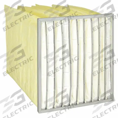 GRAINGER Pocket Air Filter: 24 in x 24 in x 22 in, MERV 14, Yellow, Synthetic - MERV 14 Pocket Air Filters