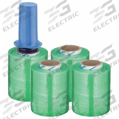 APPROVED VENDOR Stretch Wrap Film: 80 ga Gauge, 5 in Overall Wd, 1,000 ft Overall Lg, 1-Side - Reusable Handle Stretch Wrap